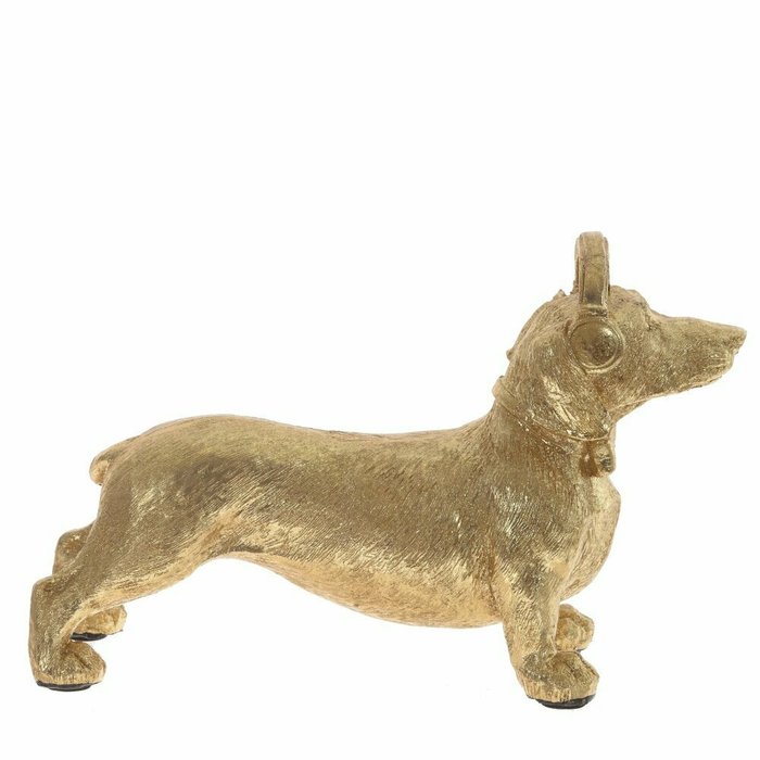 Фигурка декоративная Собака золотого цвета - лучшие Фигуры и статуэтки в INMYROOM