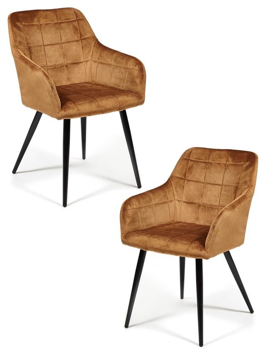 Набор из двух стульев Beata коричневого цвета 