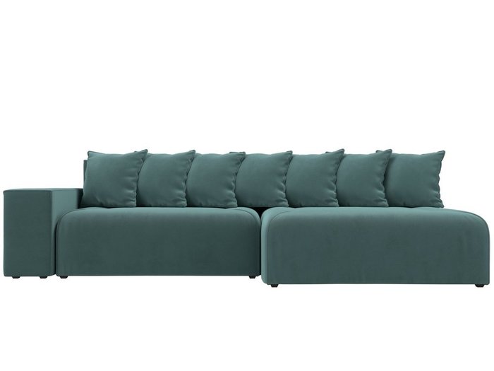 Угловой диван-кровать Кёльн темно-бирюзового цвета правый угол - купить Угловые диваны по цене 56999.0