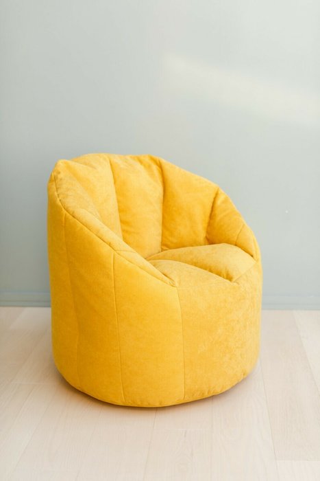Кресло-пенек Зефир желтого цвета - лучшие Бескаркасная мебель в INMYROOM