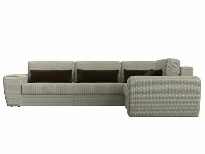 Угловой диван-кровать Лига 008 Long серо-бежевого цвета правый угол - купить Угловые диваны по цене 82999.0