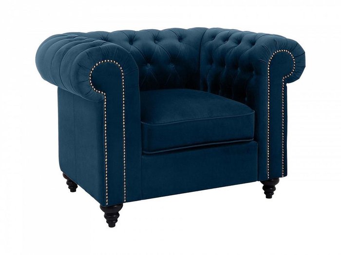 Кресло Chester Classic темно-синего цвета - купить Интерьерные кресла по цене 69210.0