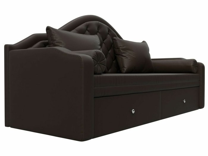 Диван-кровать Сойер коричневого цвета (экокожа) - лучшие Прямые диваны в INMYROOM