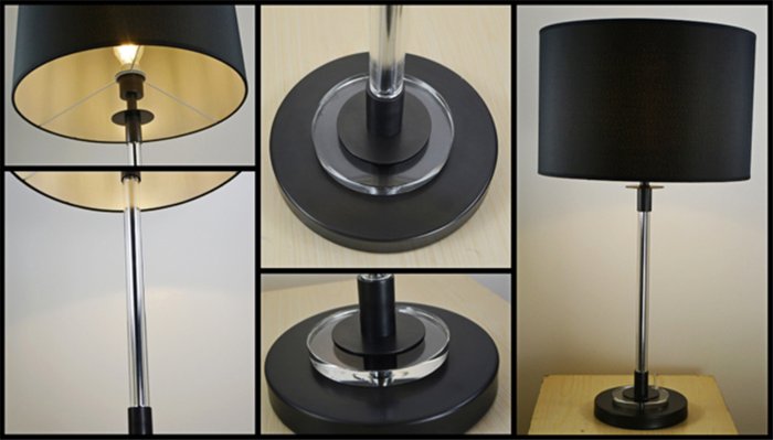 Настольная лампа с абажуром черного цвета - купить Настольные лампы по цене 33500.0