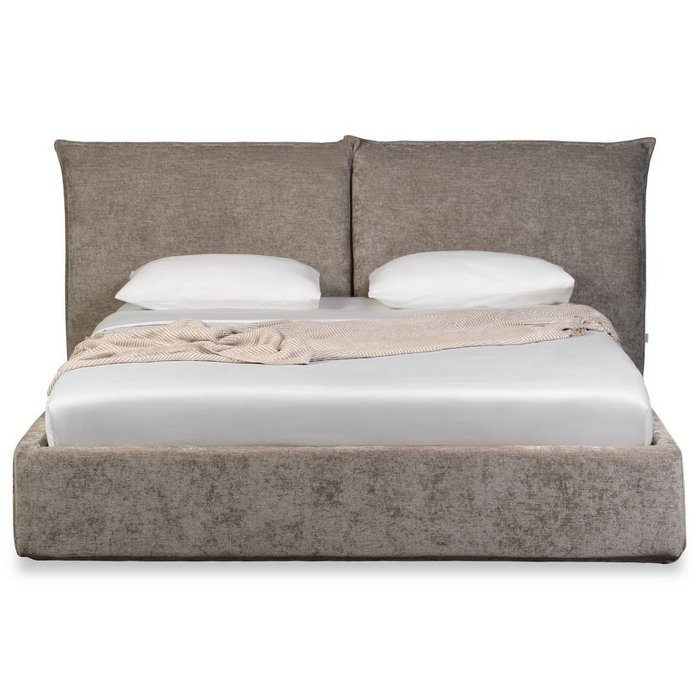 Кровать Leonor 180200 серого цвета с решеткой - купить Кровати для спальни по цене 126800.0