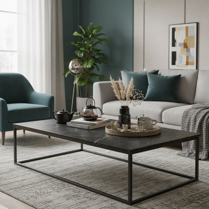 Стол журнальный Rossi A черного цвета - купить Журнальные столики по цене 13698