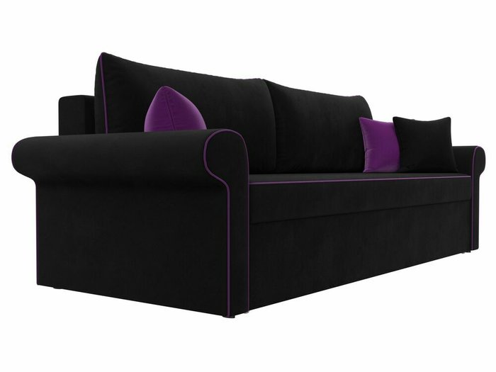 Прямой диван-кровать Милфорд черного цвета - лучшие Прямые диваны в INMYROOM