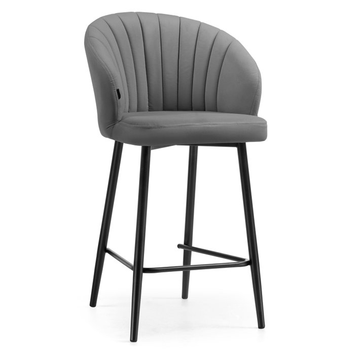Полубарный стул Бэнбу темно-серого цвета