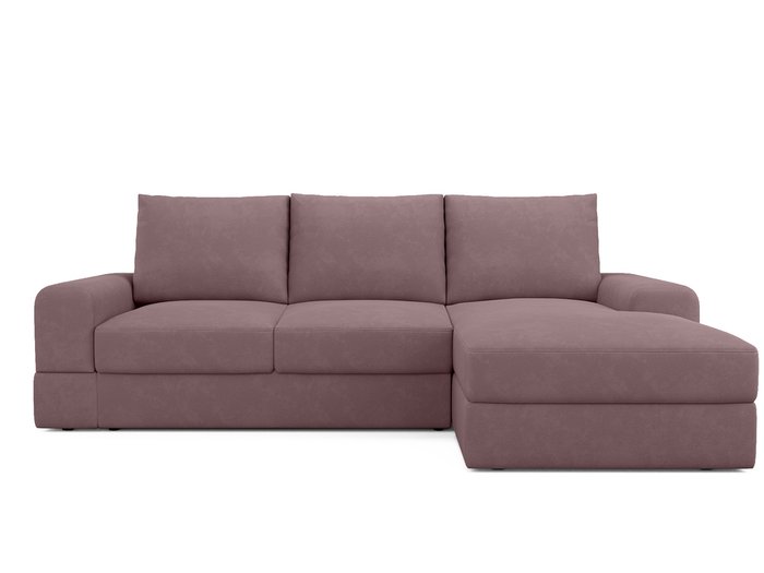 Угловой диван-кровать Elke темно-розового цвета 