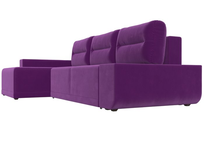 Угловой диван-кровать Чикаго фиолетового цвета левый угол - лучшие Угловые диваны в INMYROOM