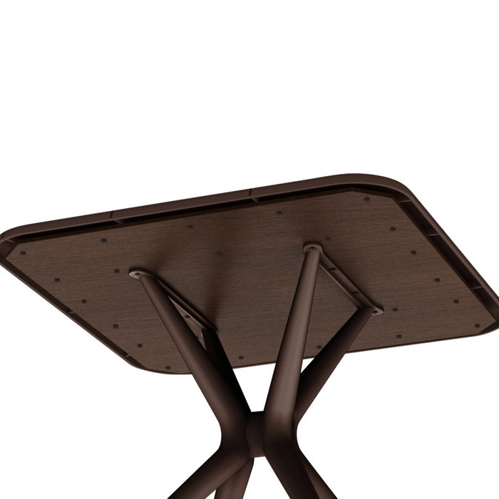 Обеденная группа из стола и четырех стульев коричневого цвета   - лучшие Обеденные группы в INMYROOM