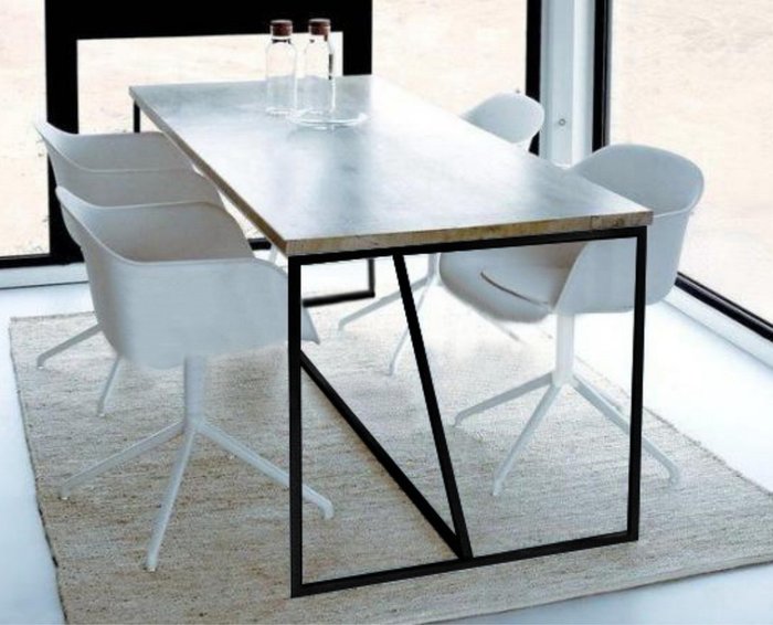 Обеденный стол Бристоль черно-коричневого цвета - лучшие Обеденные столы в INMYROOM