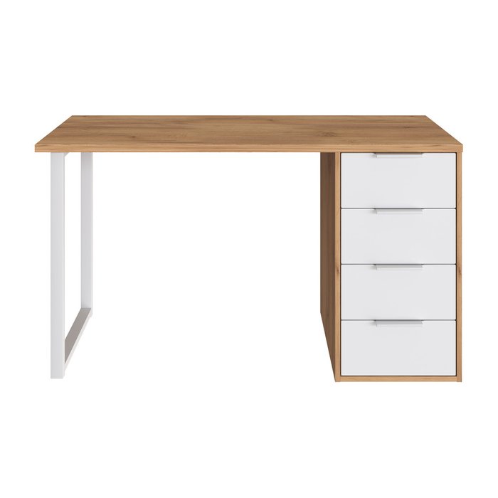 Письменный стол С-412 цвет дуб крафт золотой/меренга