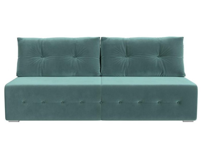 Прямой диван-кровать Лондон темно-бирюзового цвета - купить Прямые диваны по цене 31999.0