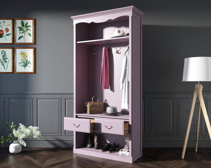 Шкаф-прихожая Leontina лилового цвета - лучшие Шкафы - прихожие в INMYROOM