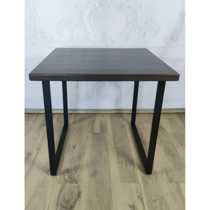 Обеденный стол Loft 70х70 черно-коричневого цвета - лучшие Обеденные столы в INMYROOM