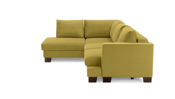 Угловой диван-кровать Дрезден горчичного цвета - лучшие Угловые диваны в INMYROOM