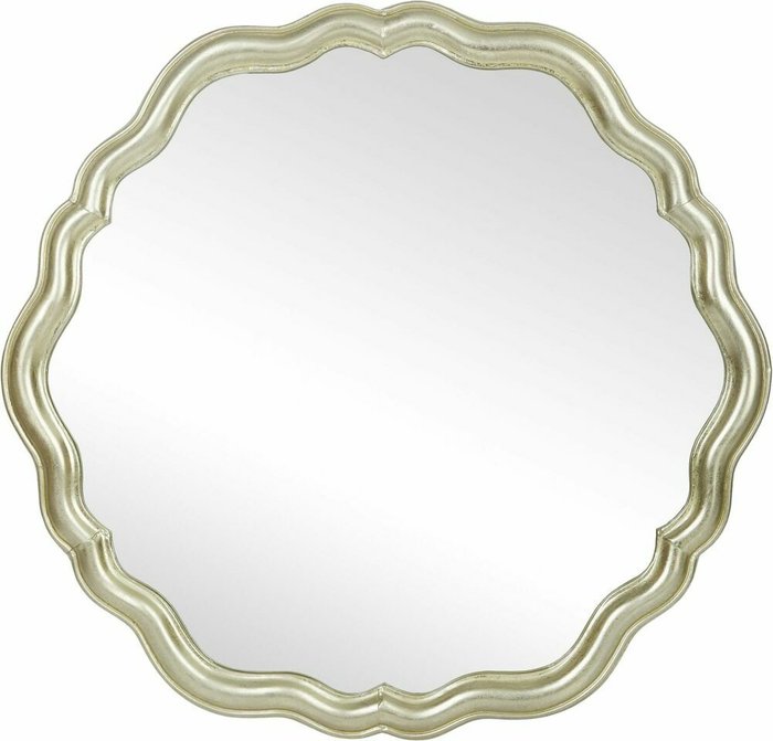Настенное зеркало 88х88 в золотистой раме