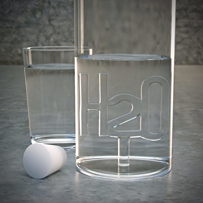 Бутылка для воды H2O 1.2л прозрачная - купить Емкости для хранения по цене 4060.0