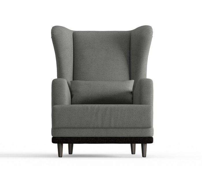 Кресло Грэмми в обивке из велюра темно-серого цвета - купить Интерьерные кресла по цене 10190.0