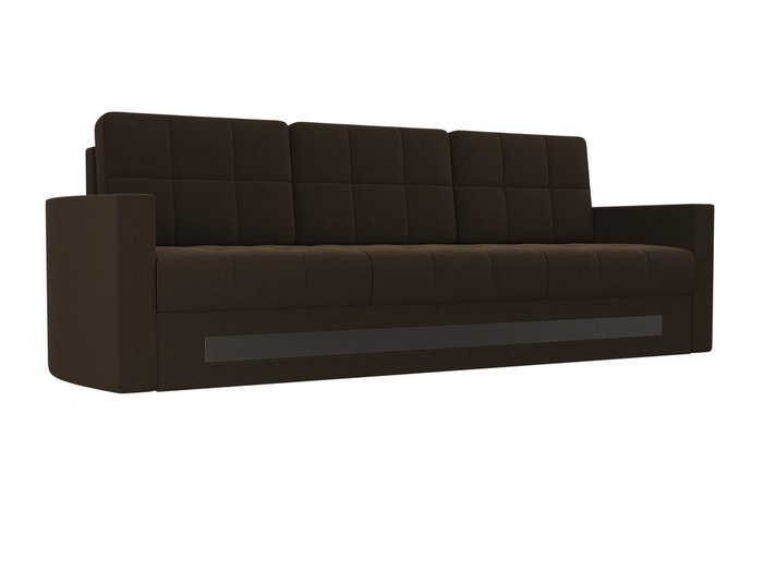 Прямой диван-кровать Белла темно-коричневого цвета