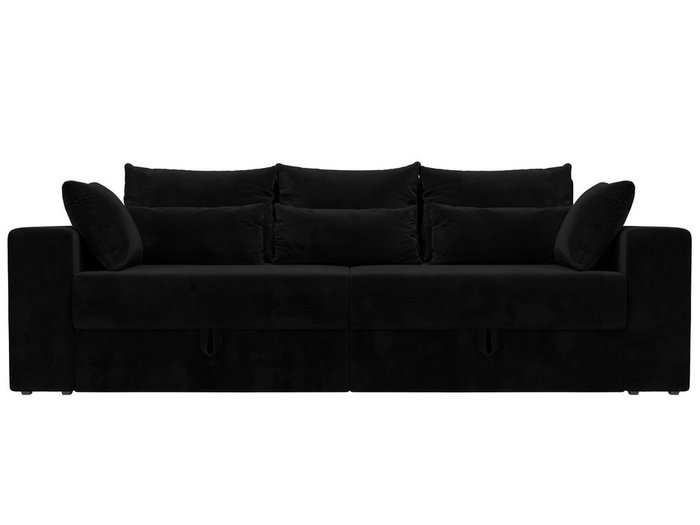 Прямой диван-кровать Мэдисон черного цвета - купить Прямые диваны по цене 39990.0
