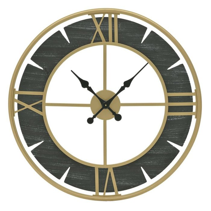 Часы настенные черно-золотого цвета