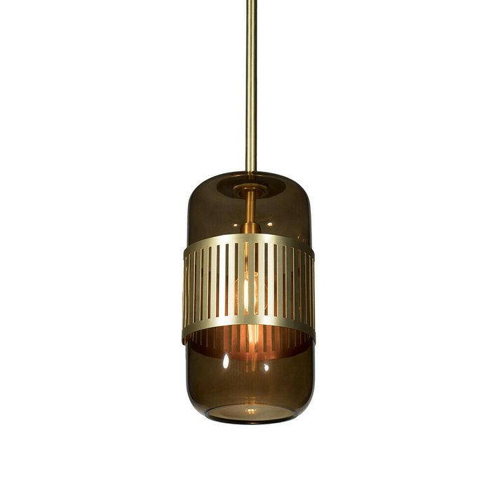 Подвесной светильник Fairytree коричнево-золотого цвета - лучшие Подвесные светильники в INMYROOM