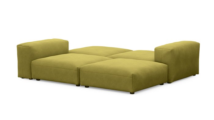Прямой диван Фиджи горчично-зеленого цвета - купить Прямые диваны по цене 68000.0