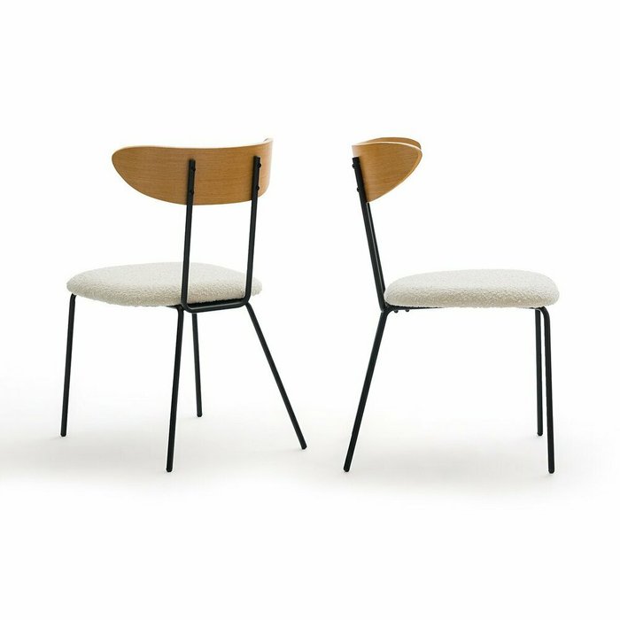 Комплект из двух стульев из малой пряжи Brooklyn бежевого цвета - купить Обеденные стулья по цене 20649.0
