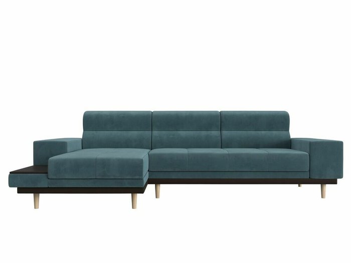 Угловой диван-кровать Леонардо бирюзового цвета левый угол - купить Угловые диваны по цене 49999.0