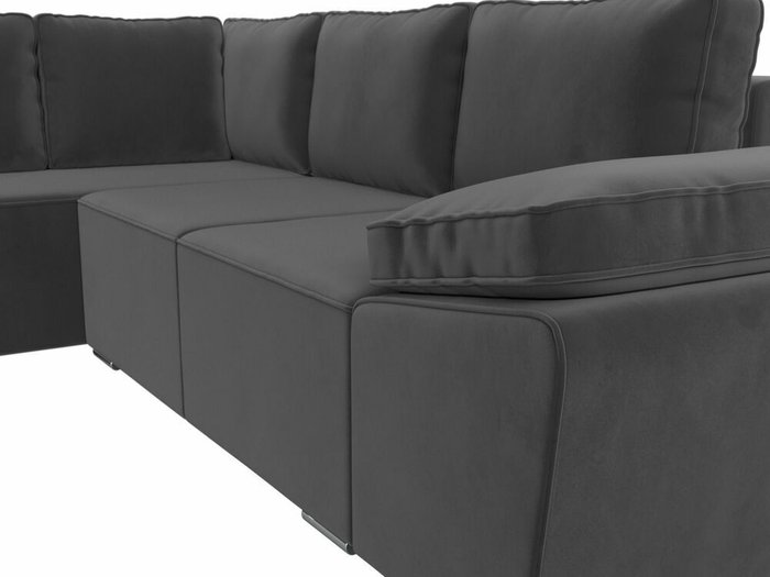 Угловой диван-кровать Хьюго серого цвета левый угол - лучшие Угловые диваны в INMYROOM