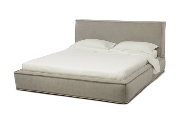 Кровати Bob 200х200 серого цвета с ортопедической решеткой - купить Кровати для спальни по цене 166955.0