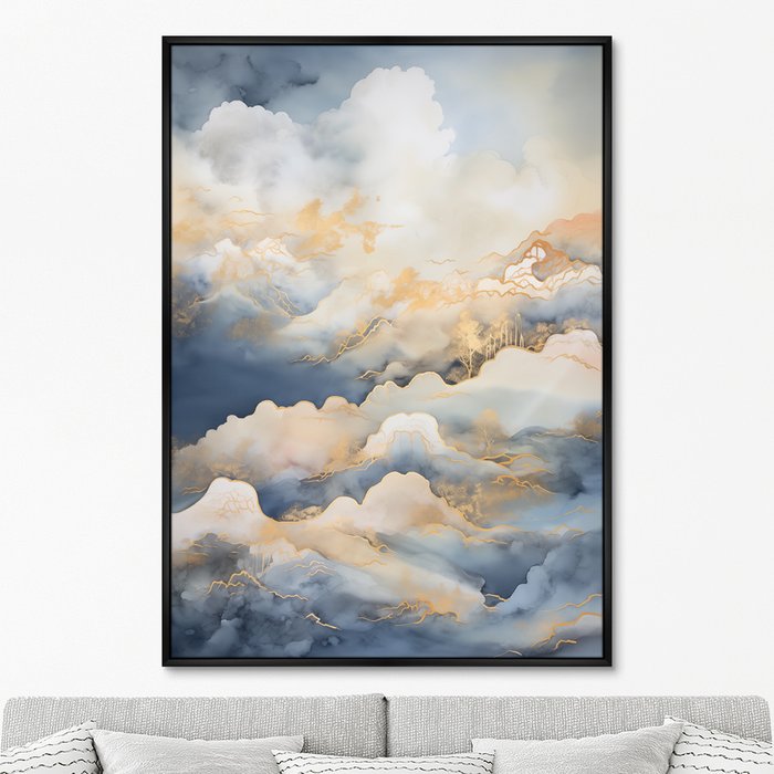 Репродукция картины Clouds over the mountains, No 2, 2024г. - купить Картины по цене 24999.0