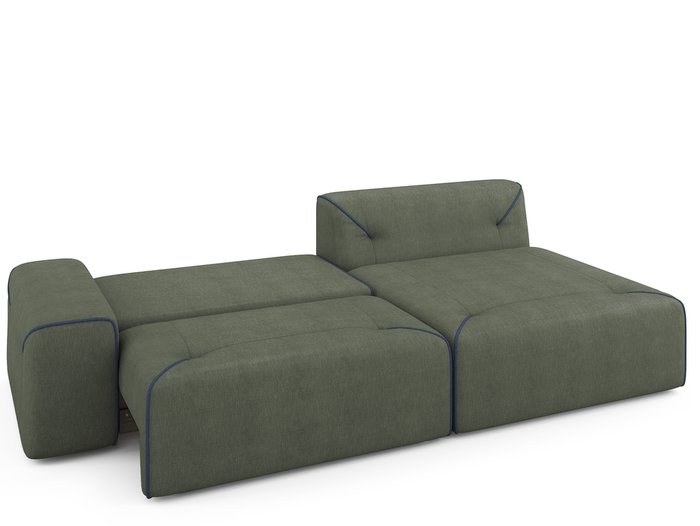 Угловой диван-кровать Portu правый темно-зеленого цвета - купить Угловые диваны по цене 81900.0