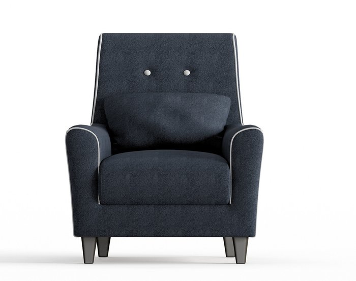 Кресло Мерлин в обивке из велюра темно-синего цвета - купить Интерьерные кресла по цене 11290.0