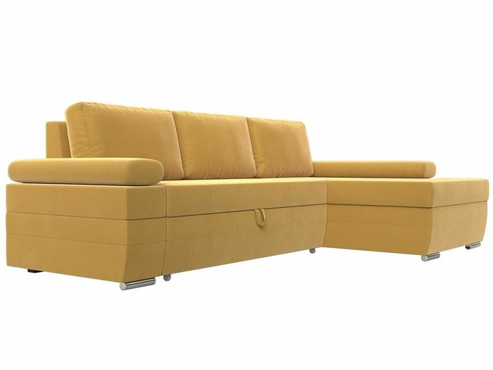 Угловой диван-кровать Канкун желтого цвета правый угол - лучшие Угловые диваны в INMYROOM