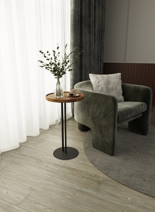 Придиванный стол Кальяри коричневого цвета - лучшие Кофейные столики в INMYROOM Придиванный стол Кальяри коричневого цвета - лучшие Кофейные столики в INMYROOM