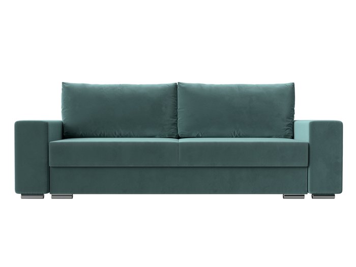 Прямой диван-кровать Дрезден бирюзового цвета - купить Прямые диваны по цене 56999.0