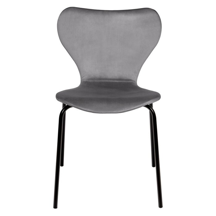Стул Seven темно-серого цвета с чёрными ножками - купить Обеденные стулья по цене 5250.0