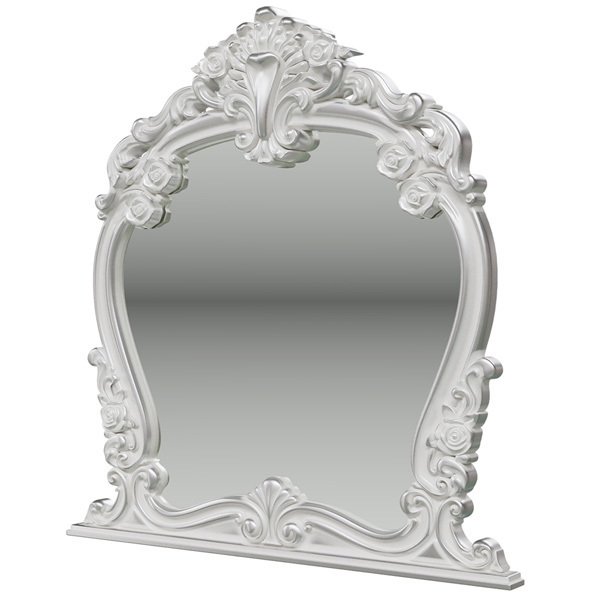 Настенное зеркало Дольче Вита белого цвета с серебром