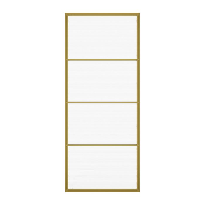 Металлическая перегородка Zonigue 70х220 золотого цвета с плёнкой имитирующей рифлёную поверхность Металлическая перегородка Zonigue 70х220 золотого цвета с плёнкой имитирующей рифлёную поверхность