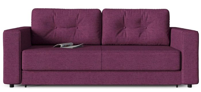 Диван-кровать прямой Принстон (Менли) 04 фиолетового цвета - купить Прямые диваны по цене 34310.0