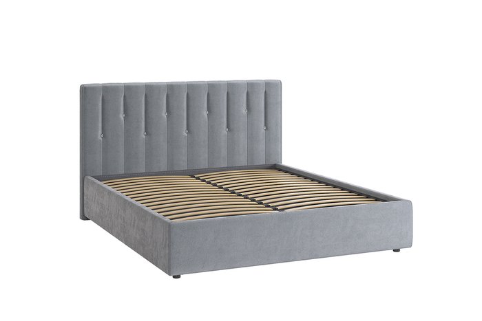 Кровать Кристи 2 160х200 серого цвета без подъемного механизма - купить Кровати для спальни по цене 32780.0