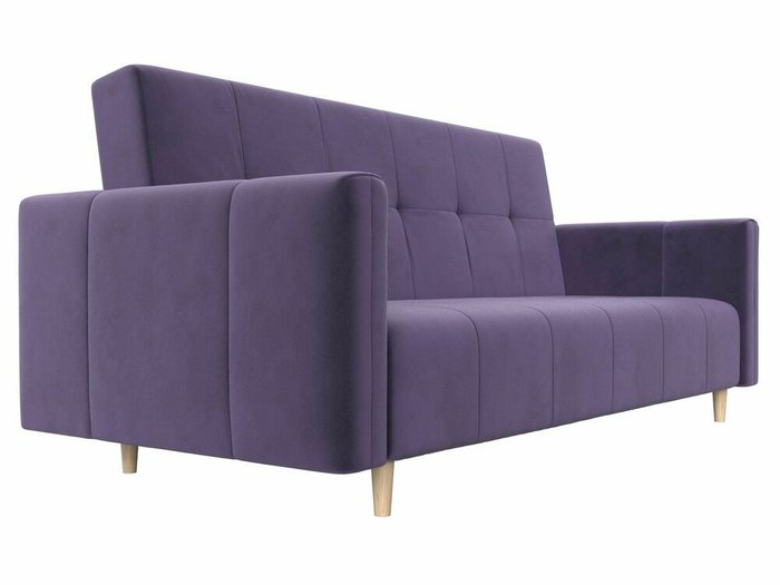 Прямой диван-кровать Вест фиолетового цвета - лучшие Прямые диваны в INMYROOM