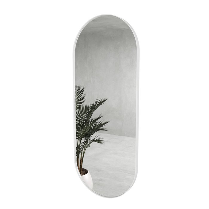 Настенное зеркало Harmony 51х136 в металлической раме белого цвета