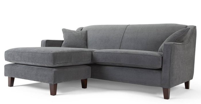 Угловой диван-кровать Halston двухместный серого цвета  - лучшие Угловые диваны в INMYROOM