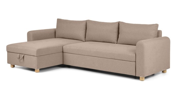 Угловой диван-кровать Olson бежевого цвета - купить Угловые диваны по цене 65990.0