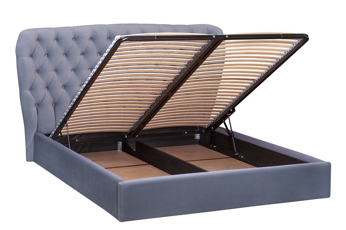 Кровать Arnett 180х200 серого цвета с подъемным механизмом - лучшие Кровати для спальни в INMYROOM