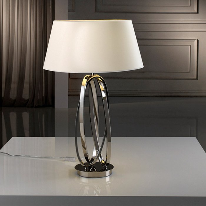 Настольная лампа Ovalos с белым абажуром - купить Настольные лампы по цене 27070.0